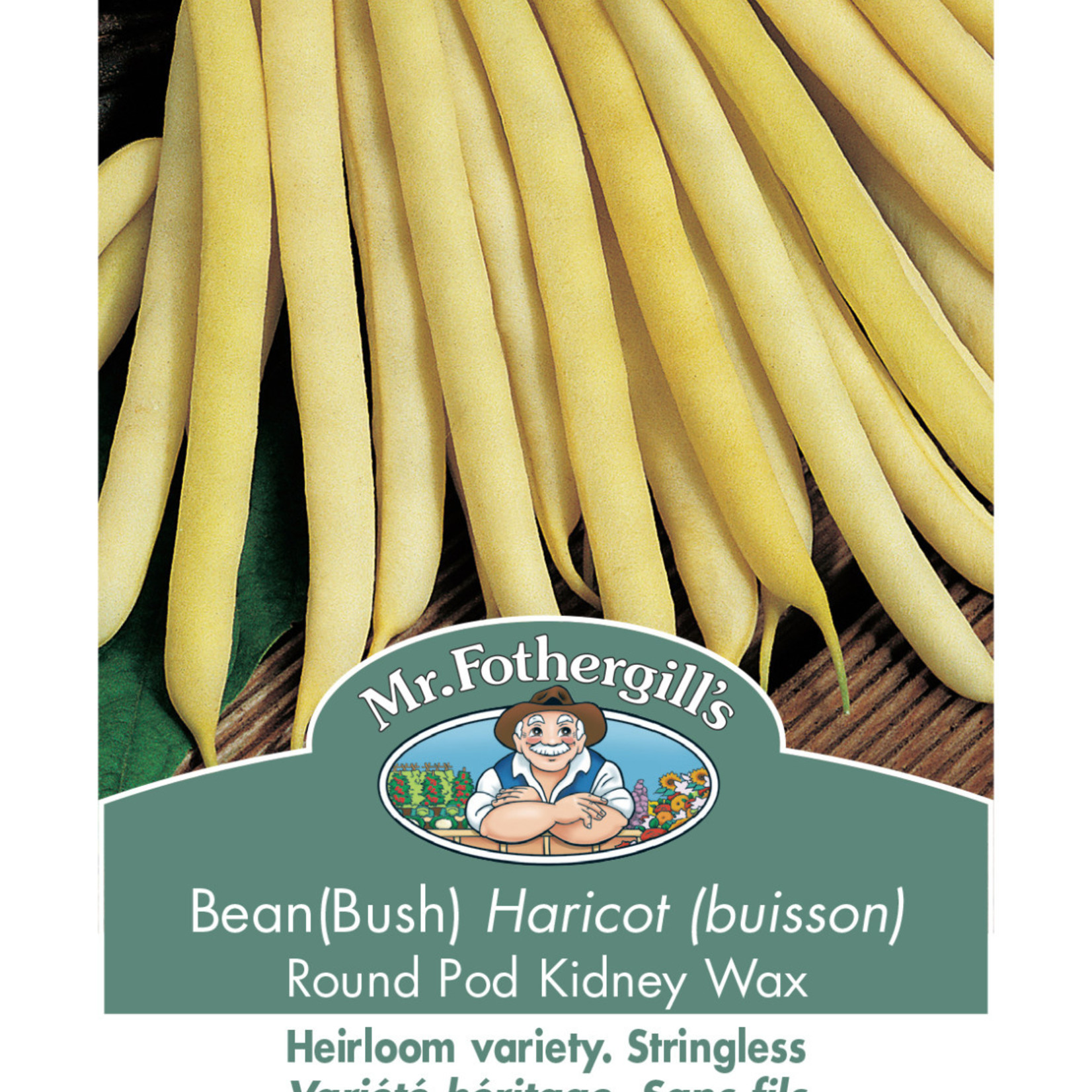 Mr. Fothergill's BEAN BUSH Round Pod Kidney Wax Seeds