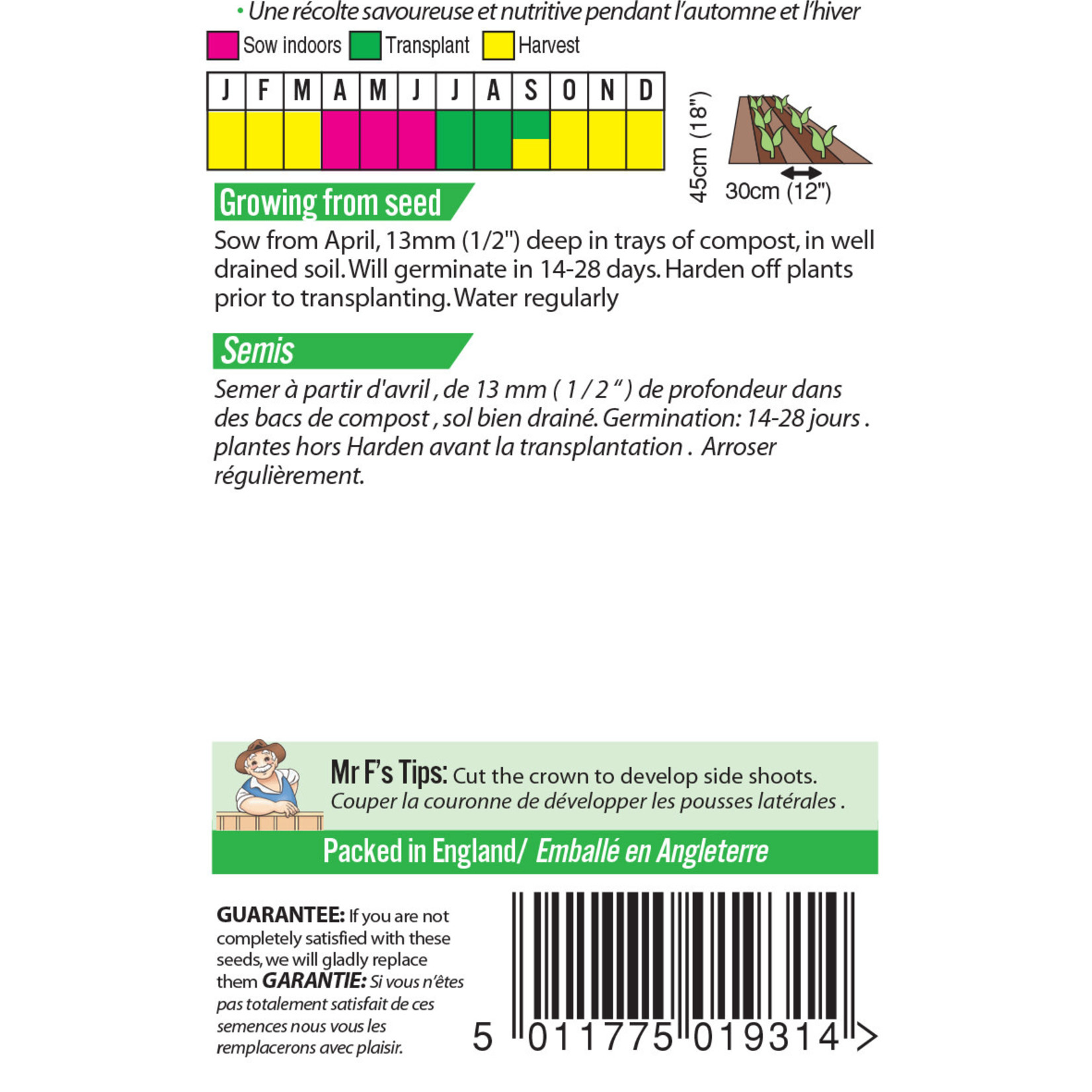 Mr. Fothergill's KALE Nero di Toscana ITALIAN