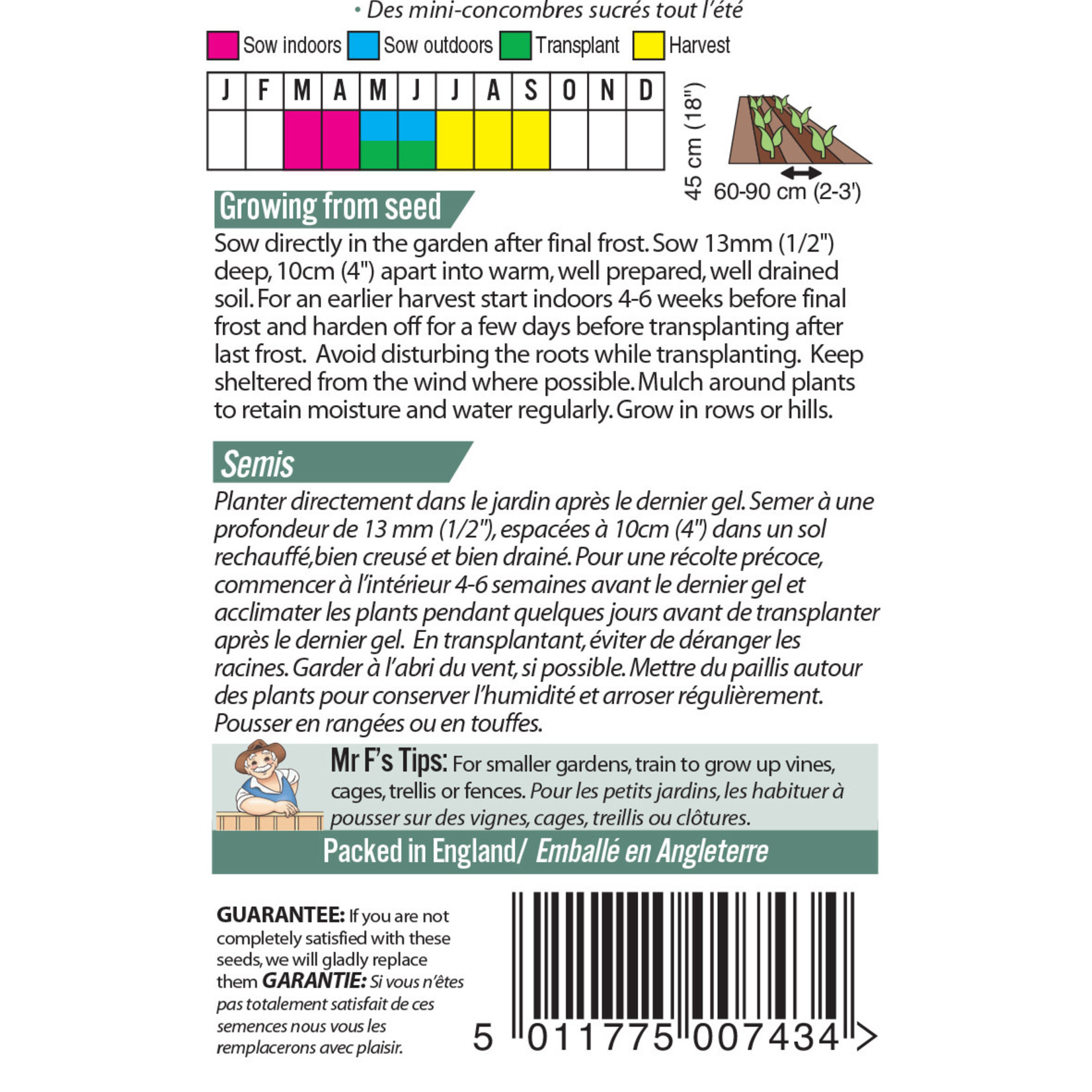 Mr. Fothergill's CUCUMBER Biet Alpha F1