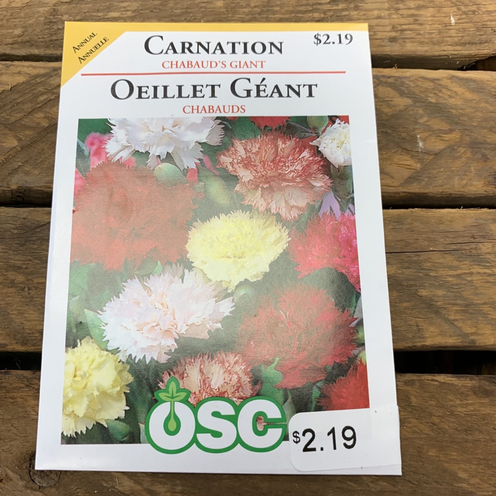 OSC Seeds Carnation 'Chabaud's Giant' Seeds