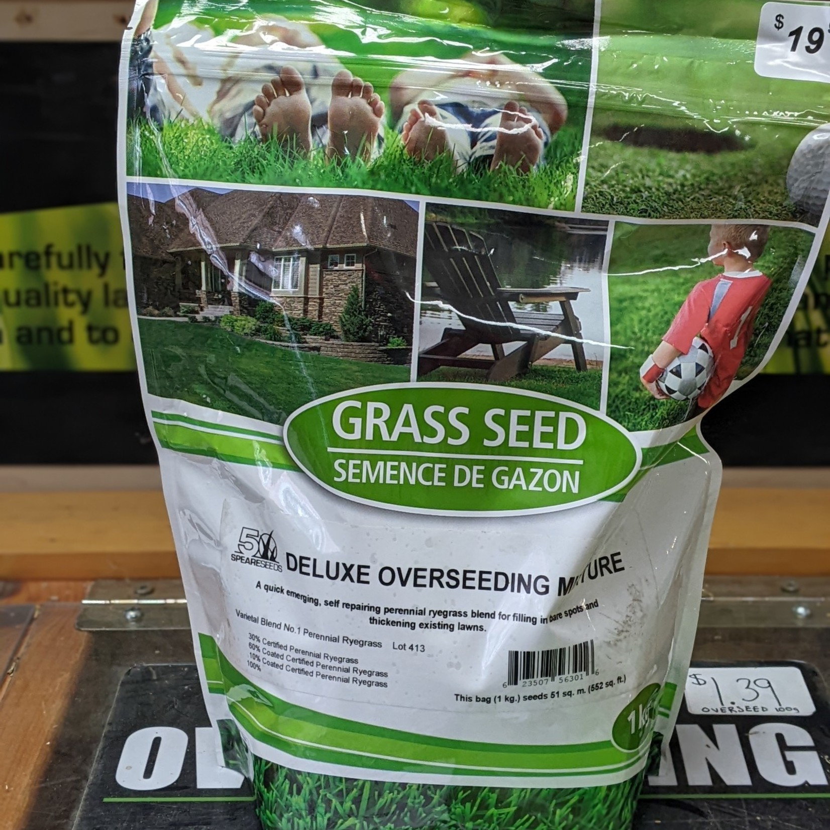 Speare Seeds Deluxe Overseeding  Grass Seed 1KG-Bagged