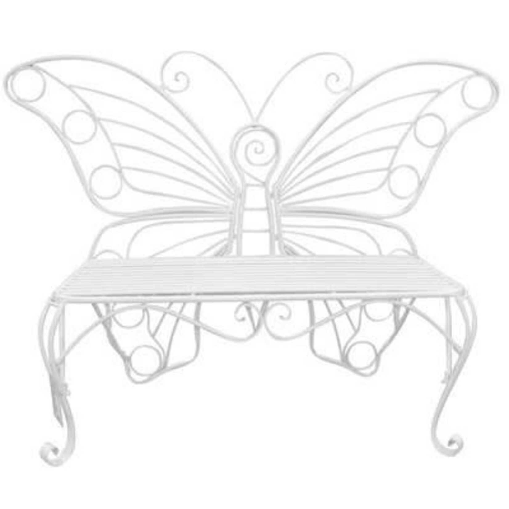 Bench Metal Butterfly White
