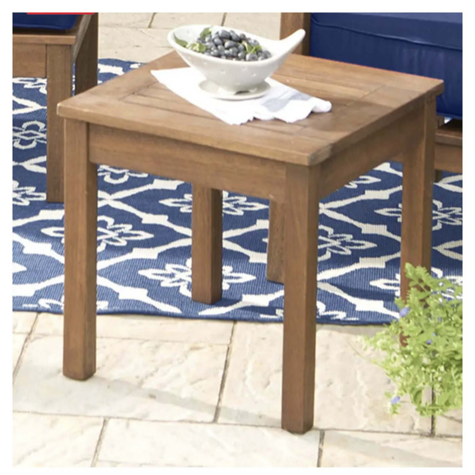 Lancaster Collection Wood Side Table Eucalyptus