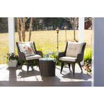 Plow & Heart Wicker Chairs w/ Cushions & Table, 3-piece set