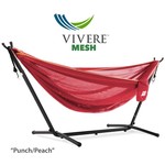 Vivere HAMMOCK MESH COMBO W/9' STAND- PUNCH/ PEACH