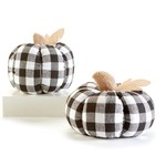 Plaid Plush Pumpkin, s/2