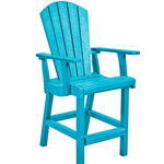 CR Plastics CRP C28C Classic Arm Chair Counter Height Turquoise