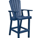 CR Plastics CRP C28C Classic Arm Chair Counter Height Navy