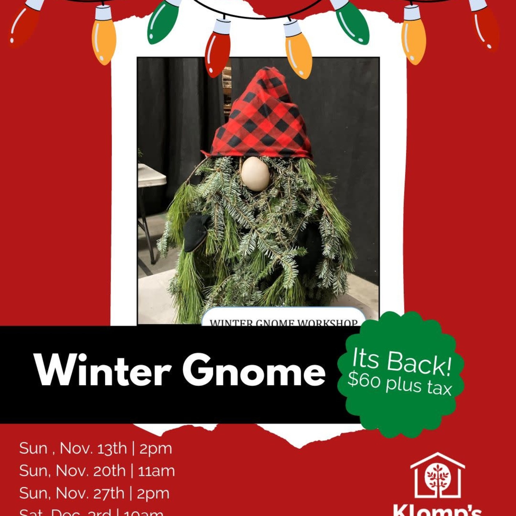 Winter Gnome Workshop-