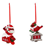 Polyresin Perching Holiday Cardinal Ornament, 2 As