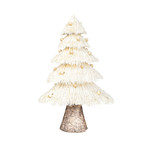 11.5" Snowy Tree with White Berries Artificial Tab
