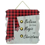 CANVAS 16"X16" 3 LED BELIEVE