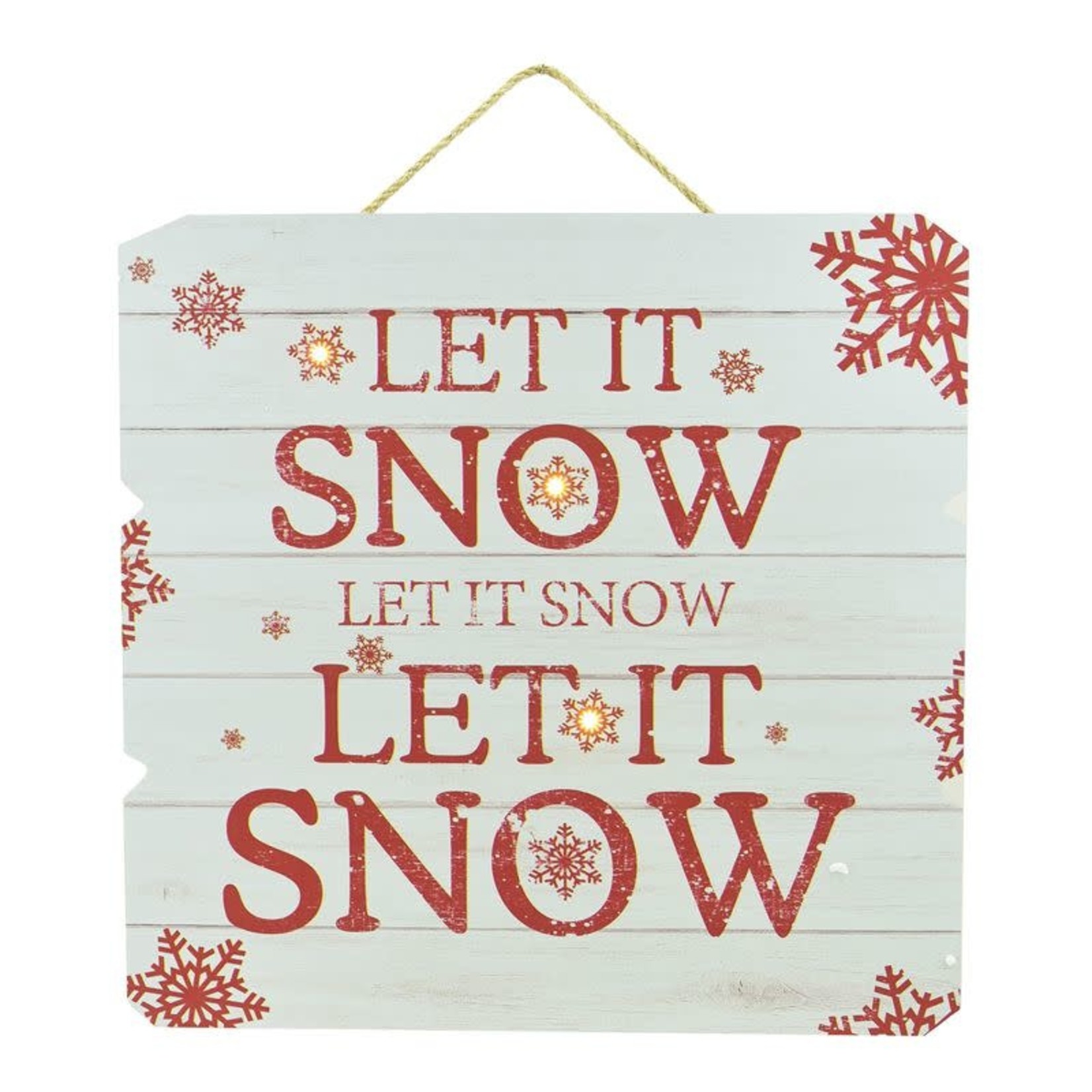 CANVAS 16"X16" 3 LED LET IT SN
