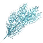 SPRAY FERN 31.5" PEACOCK GLITTER