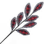 SPRAY LEAF 27" RED/ BLK BUFFALO PLAID