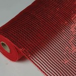 6"RED DELUXE METALLIC FOIL SYNTHETIC SINAMAY , 30'