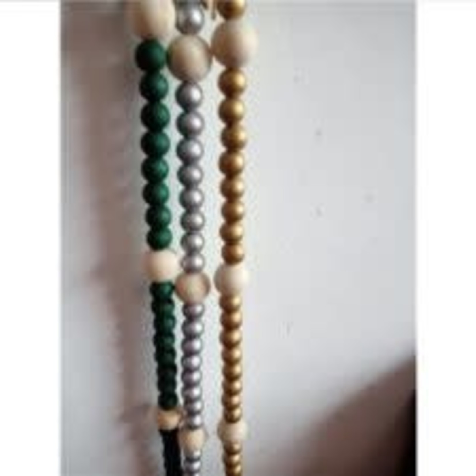 Dual Wood Bead Garland (Green)