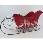 12.5X5.75X8.8"H  Santa sled red
