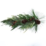 28"L XMAS GREENS W/PINECONES SPRAY