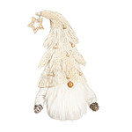 12" Snowy Gnome with Star Embellished Hat Artifici