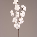 Faux Cotton Branched Stem - Bulk
