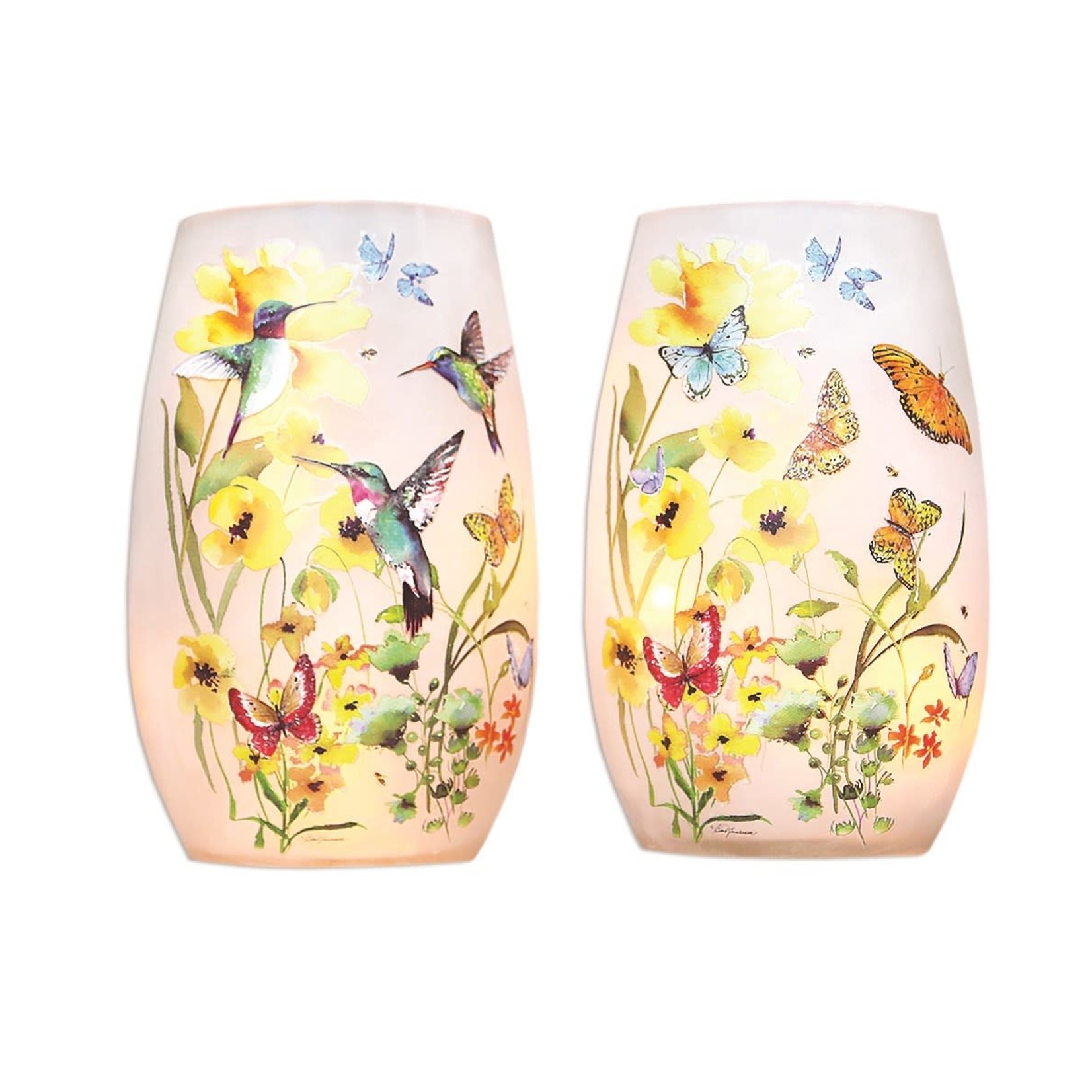CW Direct Wildflowers & butterflies Pre-Lit Small Vase