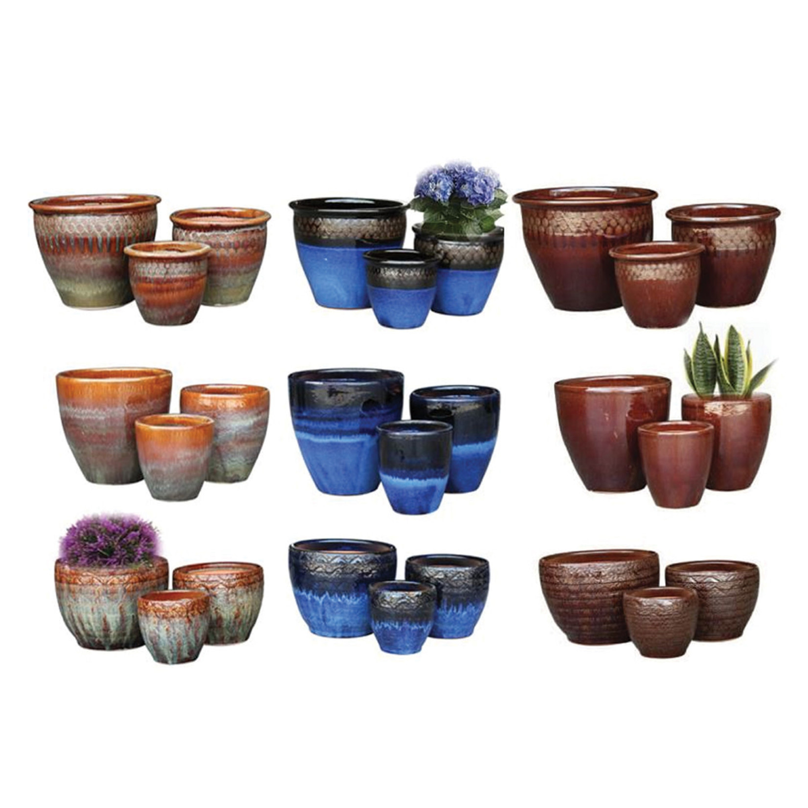 Stella Collection - Yama Toga Bell Planter -Med - Assorted