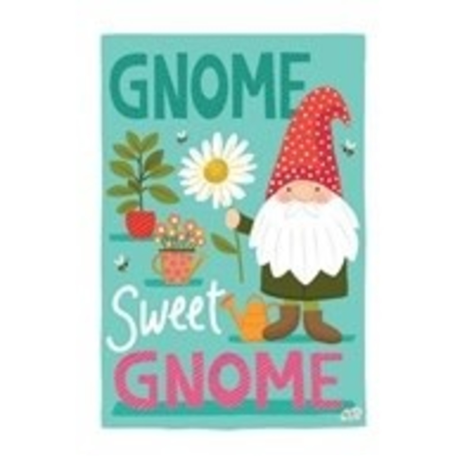 Gnome Sweet Gnome Garden Texturized Suede Flag