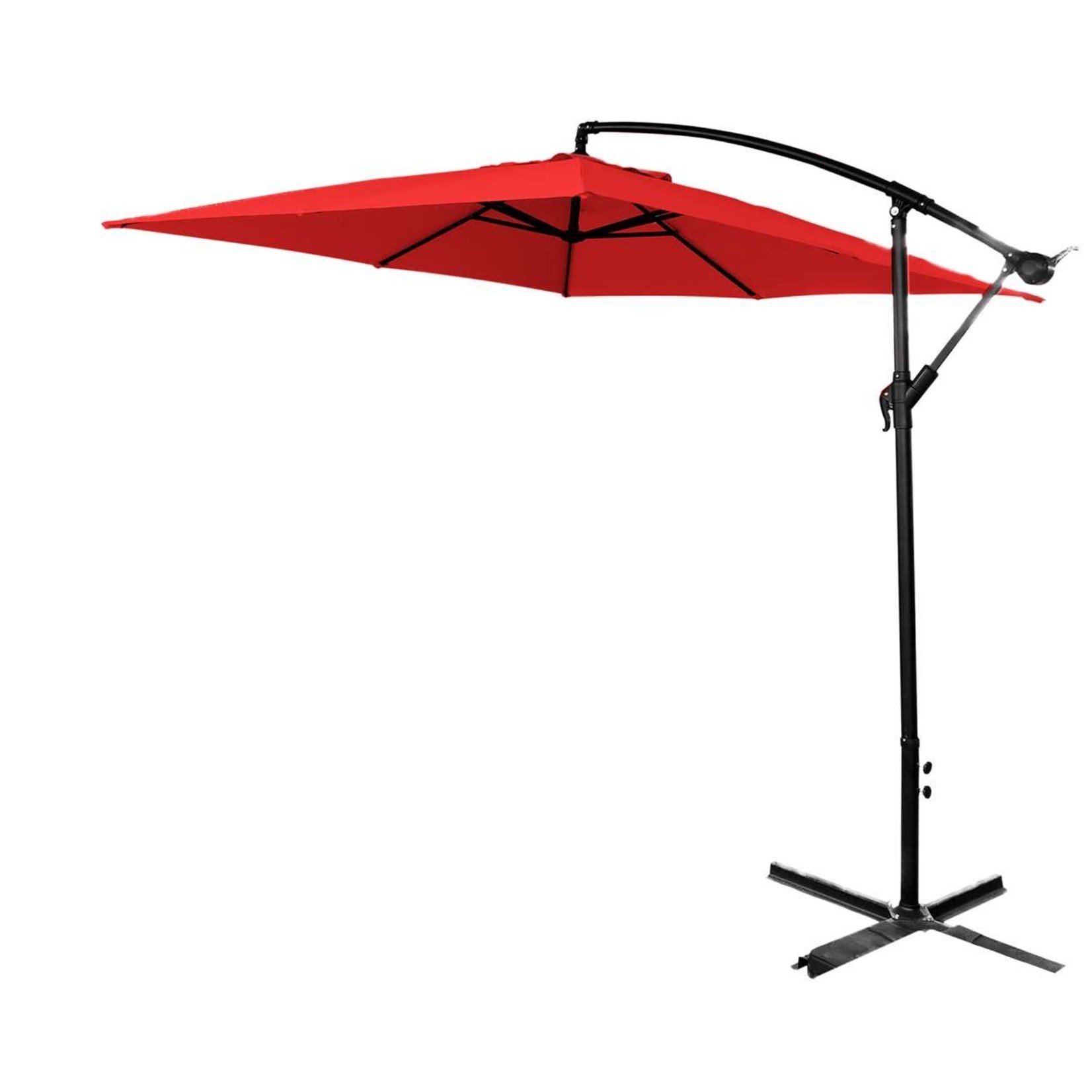 8' Offset Umbrella Square - Poppy (Red)