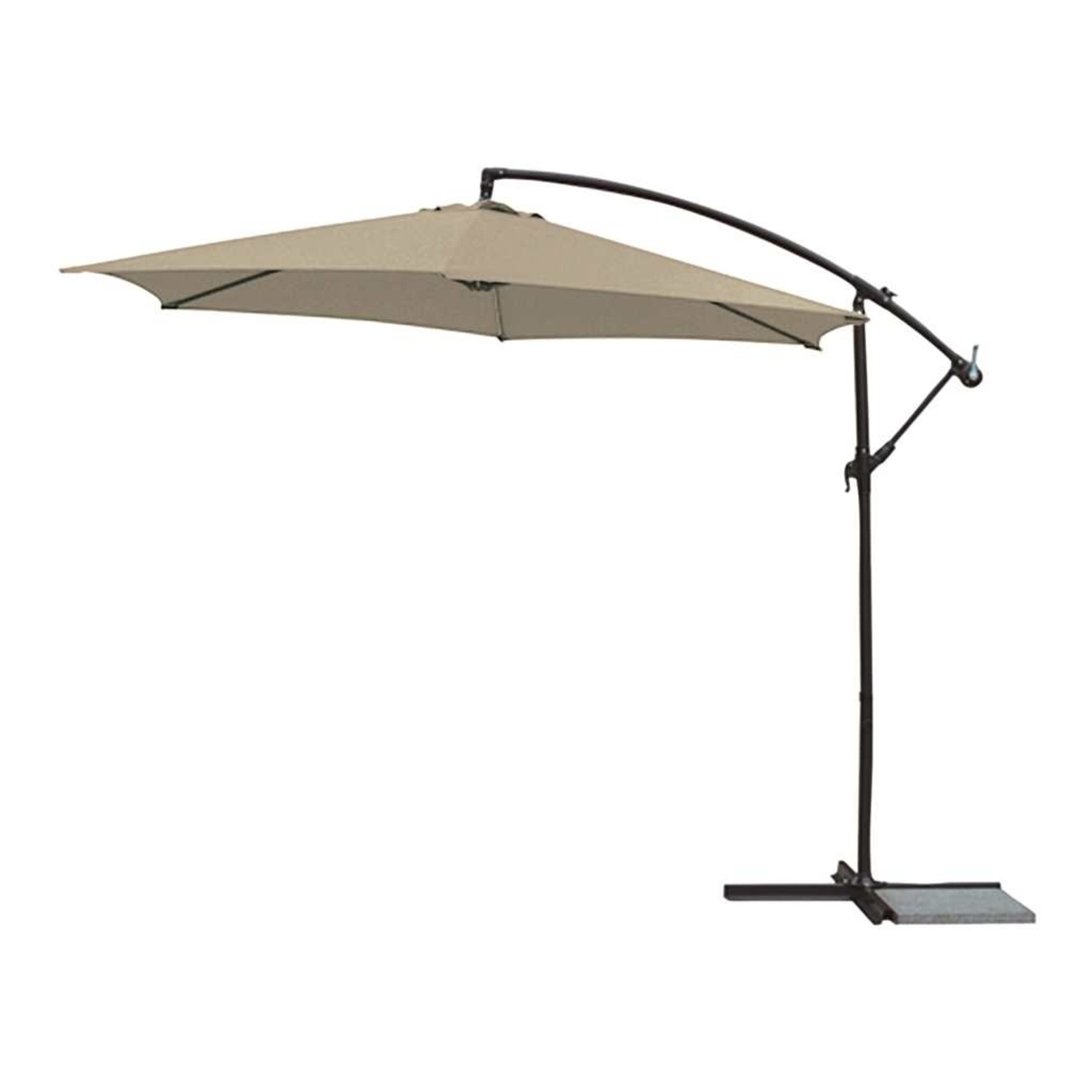 10' Deluxe Offset Umbrella - Linen (Beige)