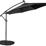 10' LED Offset Umbrella - Onyx (Black)