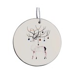 CERAMIC FLAT ROUND ORNAMENT