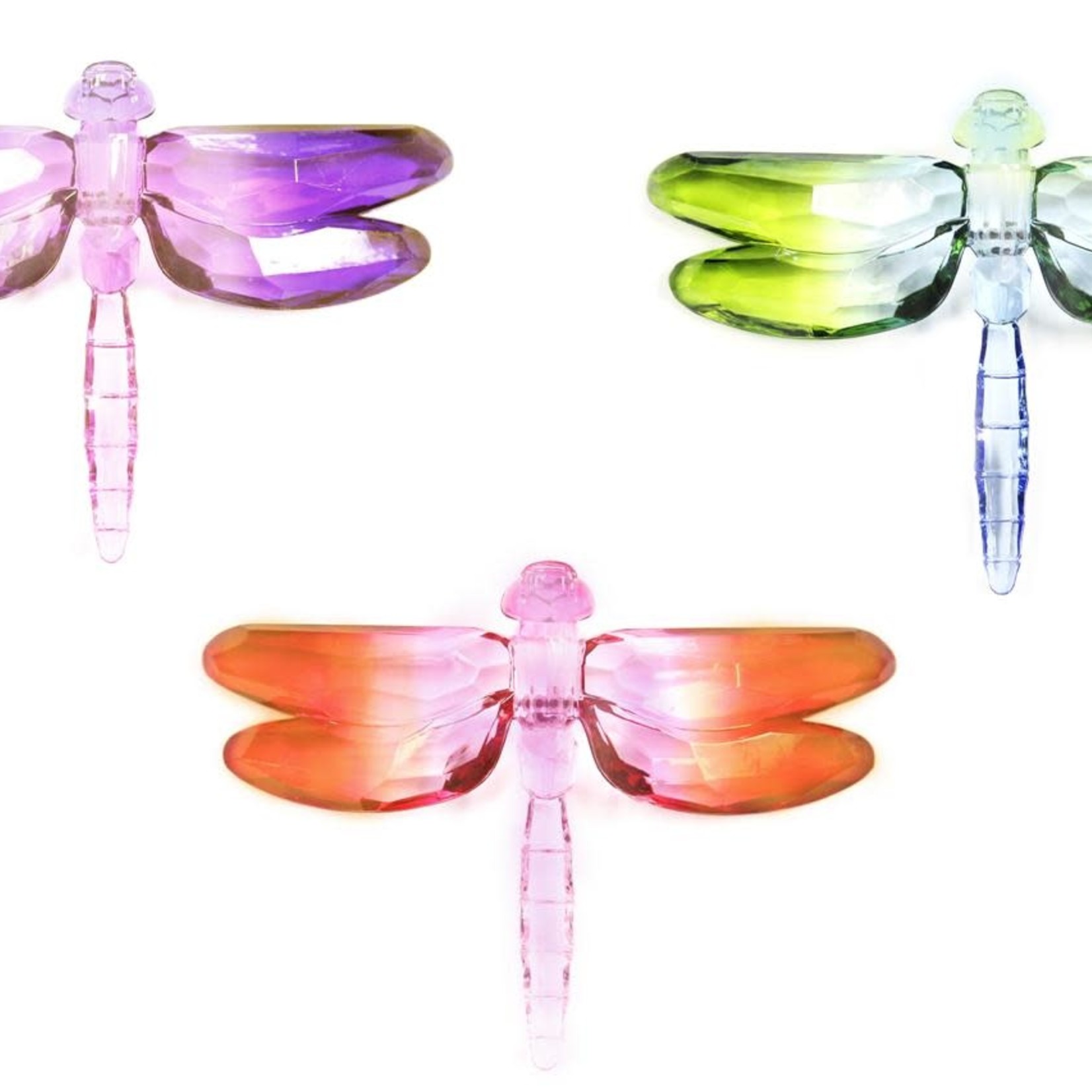 Glass  Dragonfly Hanging Asst. Colours