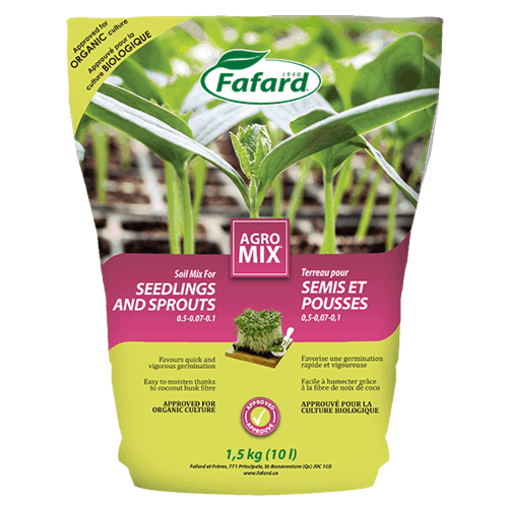 Fafard Agromix Seedling and Sprout Mix 10L