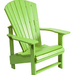 CR Plastics CRP C03-17 Upright Adirondack-Kiwi Green