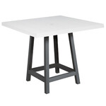 CR Plastics CRP TB23 40” Premium Pub Table Legs Slate Grey