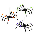 Spider Hanging Décor, 3 Asst