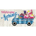 SASSAFRAS Welcome Spring Plaid Truck Sassafras Switch Mat