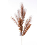 32" Flocked Feather Pine Spray - Brown