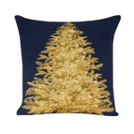 Christmas Tree Pillow Blue
