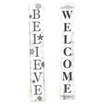 Welcome Believe Porch Signs