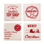 White/Red Christmas Coaster 4set