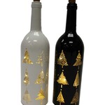 LED Mercury Glass bottle w/cork