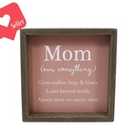 MDF Hanging Wood box- Mom/ Everything