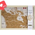 CANADA MAP IN CORK FRAME W/PINS SMALL