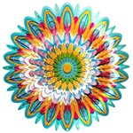 LARGE Wind Spinner - Floral Mandala
