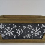 Wooden Snowflake Box  w/Hard Liner