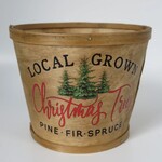Christmas Tree Split wood Pot cover w/Liner