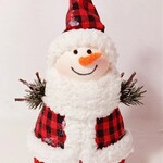 SNOWMAN FIGURINE 7.9X3.9X13.4"H