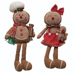 18.5″ Plush Gingerbread Shelf Sitter 2 asst